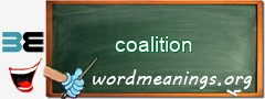 WordMeaning blackboard for coalition